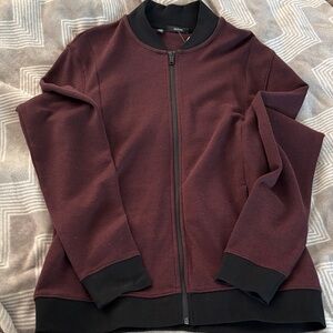 Urban Pipeline Men's Maroon Zip-Up Sweater